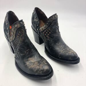 Circle G by Corral Womens Cut Out & Studs Round Toe Ankle Booties Size 8.5 M